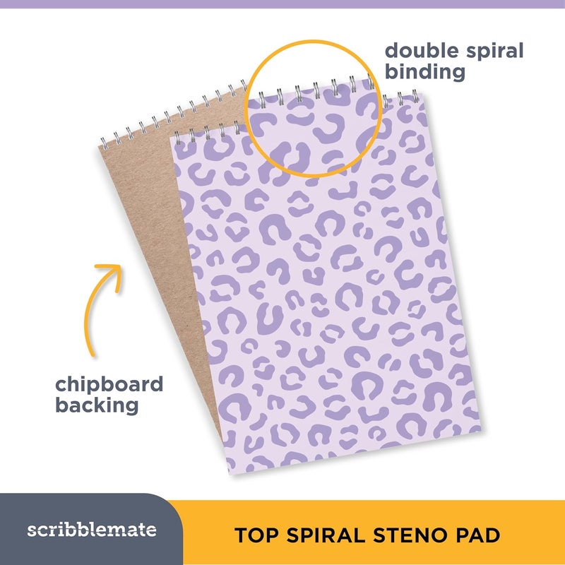 ScribbleMate Steno Pads Spiral 6x9 Assorted Colors Notebooks for Work, 80 Sheets Top Spiral Notepad Stenographer Steno Books (48 Pack, Soft Colors) - Image 3